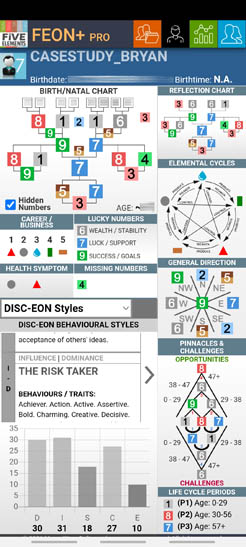 Elements of Numbers FEON+ Pro DISC-EON Chart