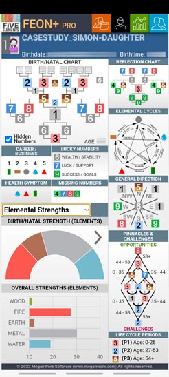 Elements of Numbers (EON) chart taken from FEON+ Pro (Android) profiling tool